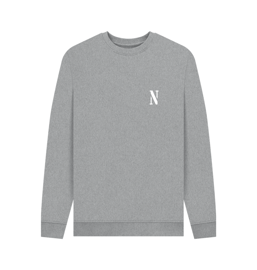 Light Heather Printed Sweater Front