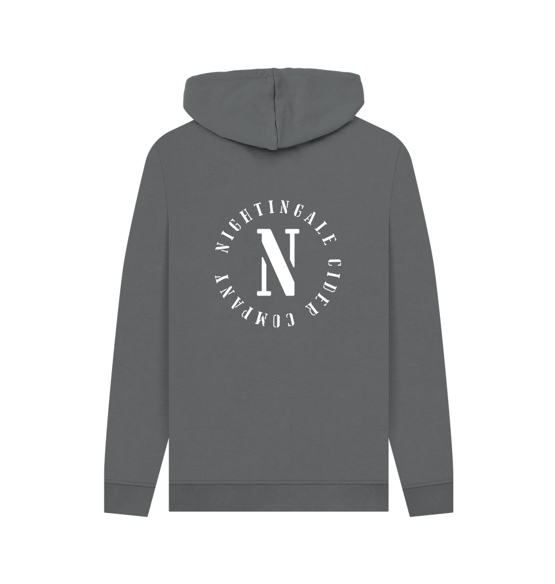 Slate Grey Printed Hoody Back