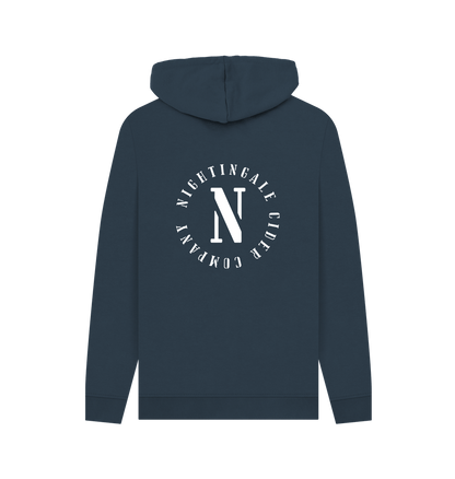 Navy Printed Hoody Back