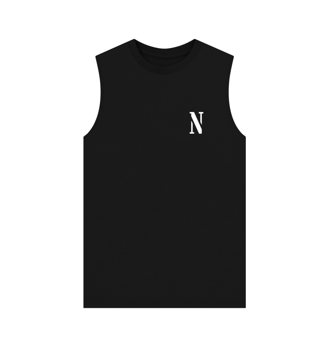 Black Nightingale Tee - Sleeveless Black Logo