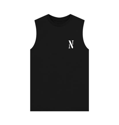 Black Nightingale Tee - Sleeveless Black Logo