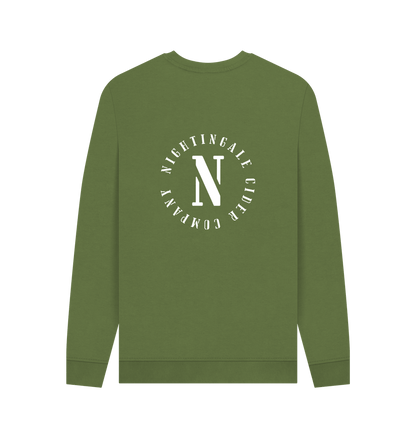 Khaki Printed Sweater Back