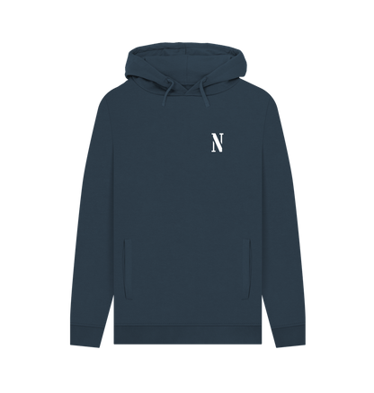 Navy Printed Hoody Front