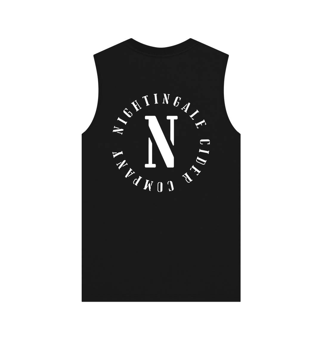 Nightingale Tee - Sleeveless Black Logo