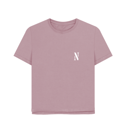 Mauve Nightingale Tee - White Logo