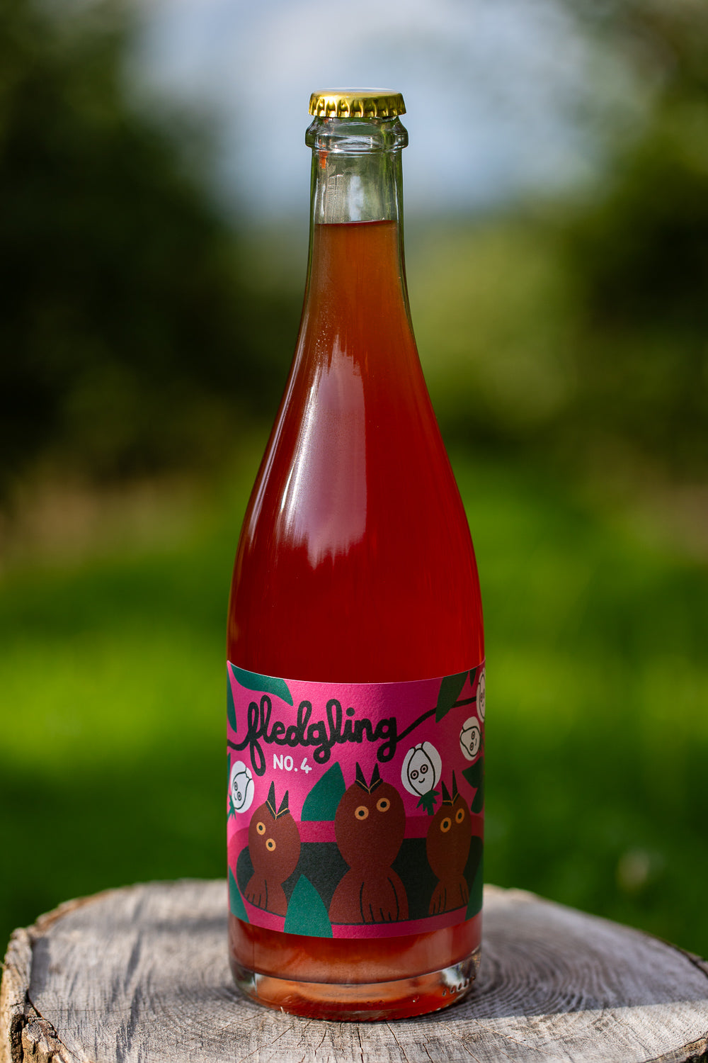 Front shot of Fledgling no4 cider.